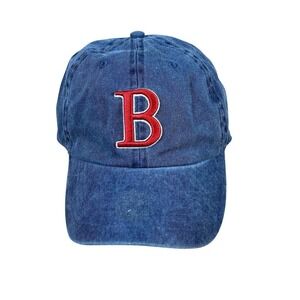 Bay State Apparel Boston Red Sox Embroidered Baseball Cap Navy Blue Adjustable